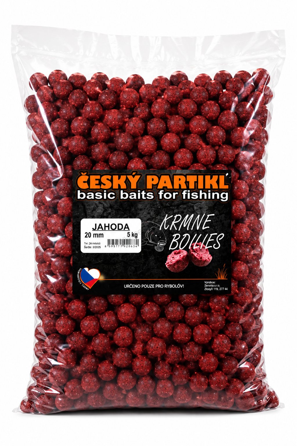 Krmné boilies 5 kg - JAHODA